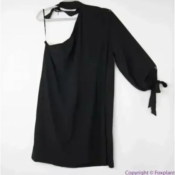 New! Eloquii‎ Black One Shoulder Dress with Buckle Detail, women's plus size 26 - Picture 7 of 16